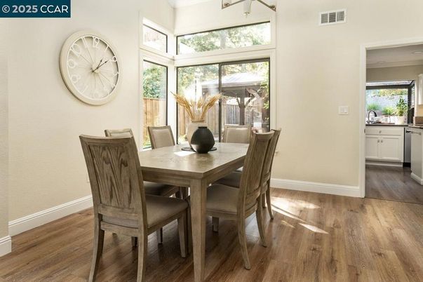 Dining room, Interior, Wood Texture Flooring