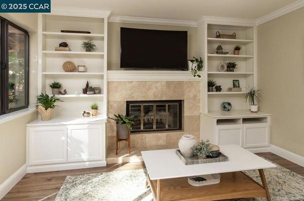 Fireplace, Interior, Wood Texture Flooring