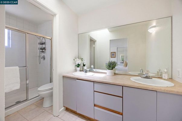 Bathroom, Dual Sink Vanities, Glass Shower, Interior