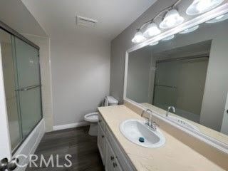 Bathroom, Glass Shower, Interior, Wood Texture Flooring