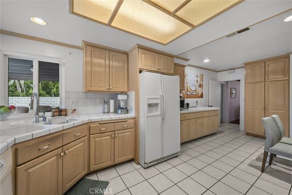 Interior, Kitchen, Recessed Lighting, Tile Countertops