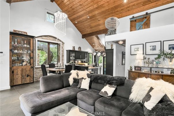 Dining room, Interior, Kitchen, Living room, Pendant Lights, Recessed Lighting, Wooden Beams, Wooden Ceilings