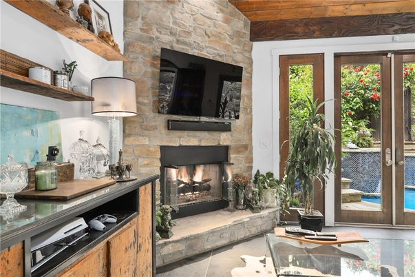 Fireplace, Interior, Stone Walls