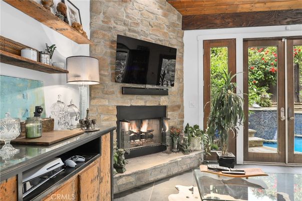 Fireplace, Interior, Stone Walls
