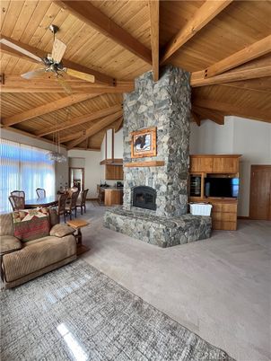 Dining room, Fireplace, Interior, Living room, Stone Walls, Wooden Beams, Wooden Ceilings