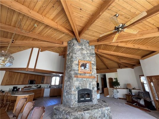 Fireplace, Interior, Kitchen, Pendant Lights, Wooden Beams, Wooden Ceilings