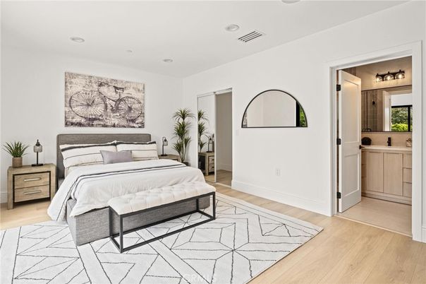 Bathroom, Bedroom, Interior, Recessed Lighting, Wood Texture Flooring