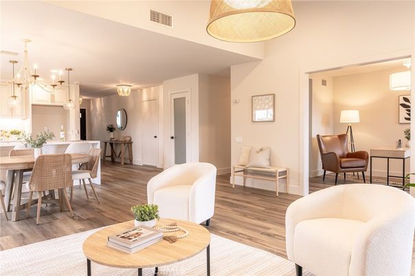 Chandelier, Dining room, Interior, Pendant Lights, Wood Texture Flooring