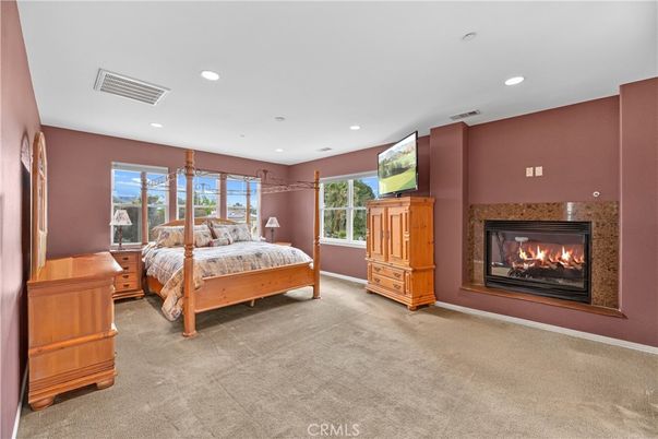 Bedroom, Fireplace, Interior, Recessed Lighting