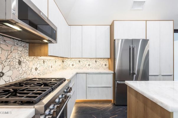 Interior, Kitchen, Marble, Stainless Steel Appliances