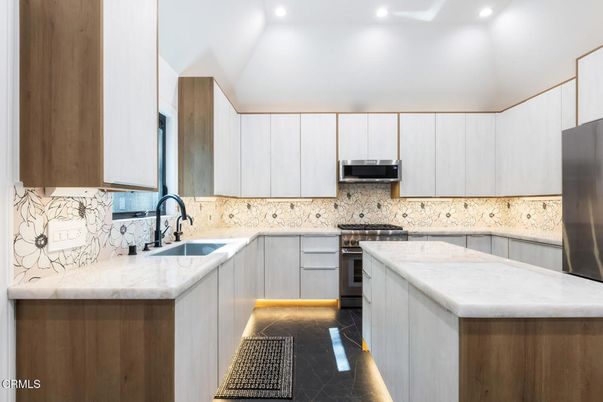Interior, Kitchen, Recessed Lighting, Stainless Steel Appliances