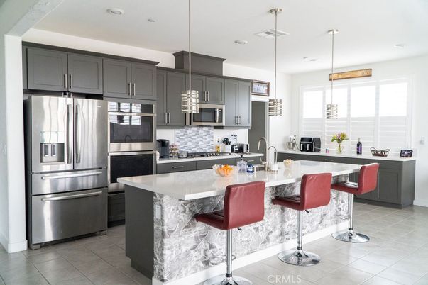 Interior, Kitchen, Pendant Lights, Recessed Lighting, Stainless Steel Appliances
