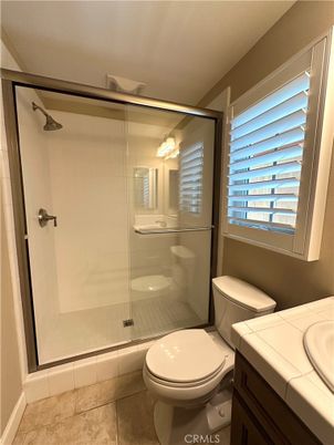 Bathroom, Glass Shower, Interior, Tile Countertops
