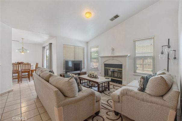 Dining room, Fireplace, Interior, Living room, Pendant Lights