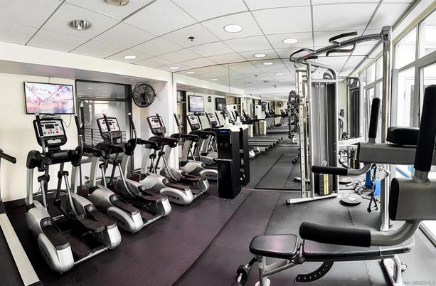 Fitness Equipment, Gym, Interior, Recessed Lighting