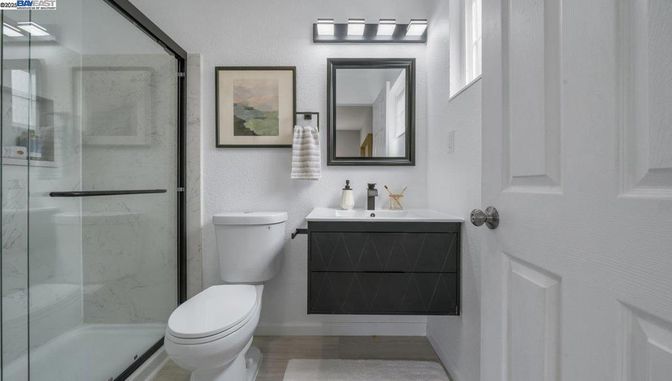 Bathroom, Glass Shower, Interior, Marble Walls