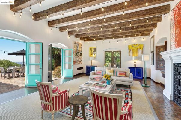 Fireplace, Interior, Living room, Wooden Beams