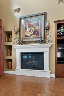Fireplace, Interior, Wood Texture Flooring