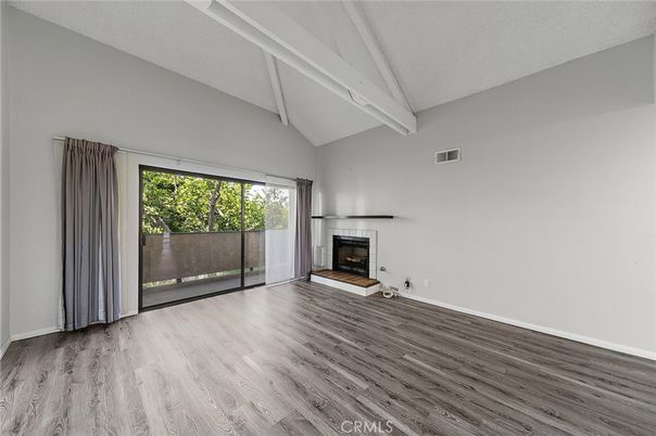 Empty room, Fireplace, Interior, Wood Texture Flooring