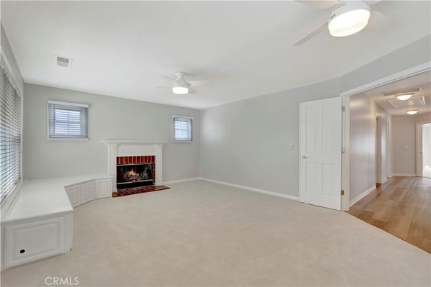 Empty room, Fireplace, Interior, Wood Texture Flooring