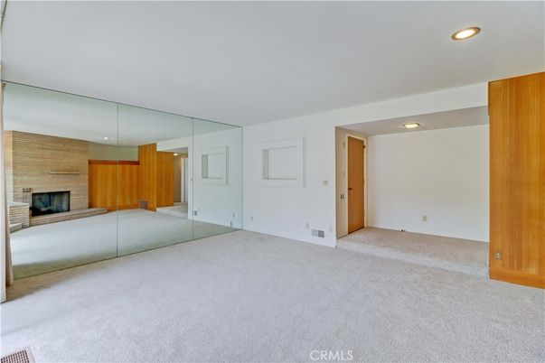 Empty room, Fireplace, Interior, Recessed Lighting