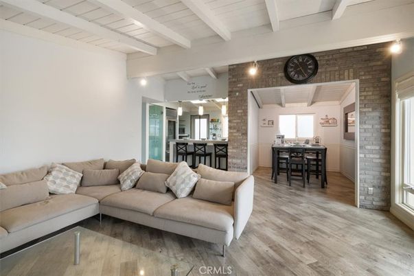 Interior, Kitchen, Living room, Stone Walls, Wood Texture Flooring
