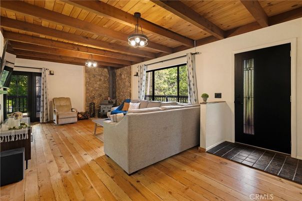 Interior, Living room, Stone Walls, Wooden Beams, Wooden Ceilings, Wood Texture Flooring