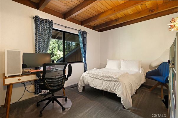 Bedroom, Home Office, Interior, Wooden Beams, Wooden Ceilings