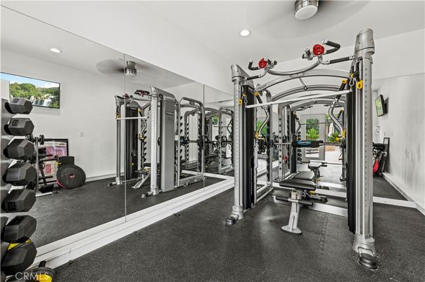 Fitness Equipment, Gym, Interior, Recessed Lighting