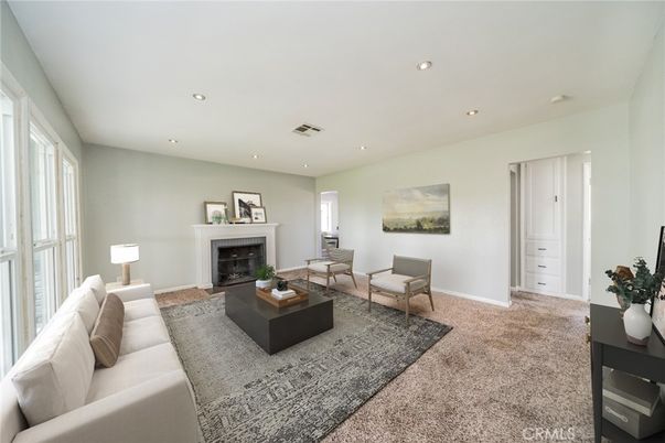 Fireplace, Interior, Living room, Recessed Lighting