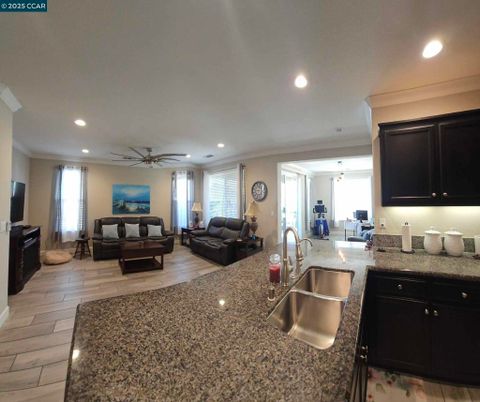 Interior, Kitchen, Living room, Recessed Lighting, Wood Texture Flooring