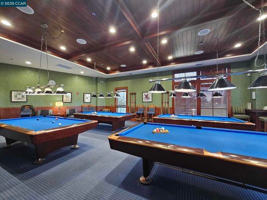 Billiard Table, Game Room, Interior, Pendant Lights, Recessed Lighting, Wooden Ceilings