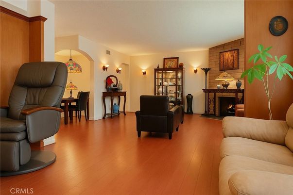 Fireplace, Interior, Living room, Stone Walls, Wood Texture Flooring
