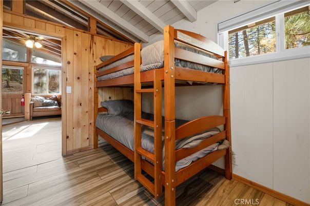 Bedroom, Interior, Wood Texture Flooring, Wooden Walls