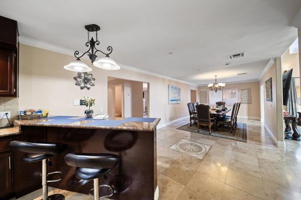 Chandelier, Dining room, Interior, Recessed Lighting