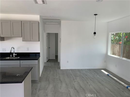 Interior, Kitchen, Pendant Lights, Wood Texture Flooring