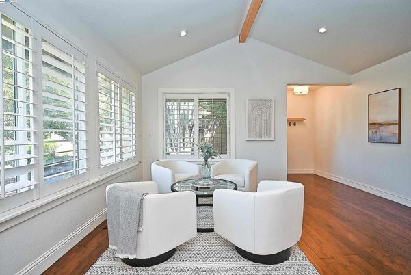 Interior, Living room, Recessed Lighting, Wooden Beams, Wood Texture Flooring