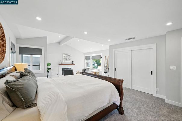 Bedroom, Fireplace, Interior, Recessed Lighting