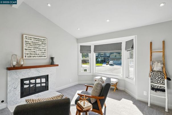 Fireplace, Interior, Living room, Recessed Lighting