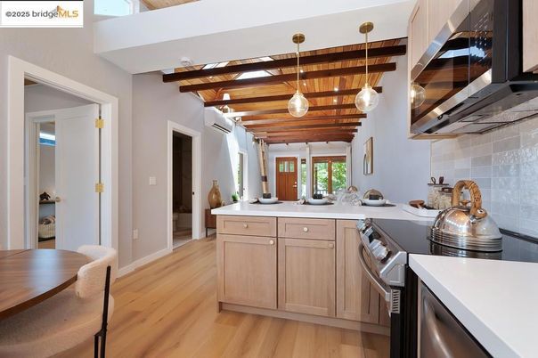 Interior, Kitchen, Pendant Lights, Wooden Beams, Wooden Ceilings, Wood Texture Flooring