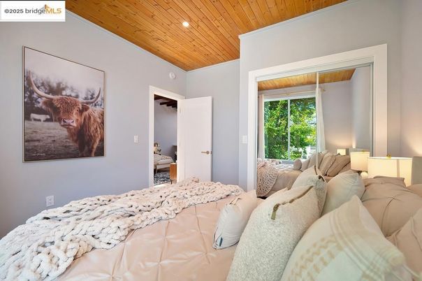 Bedroom, Interior, Recessed Lighting, Wooden Ceilings