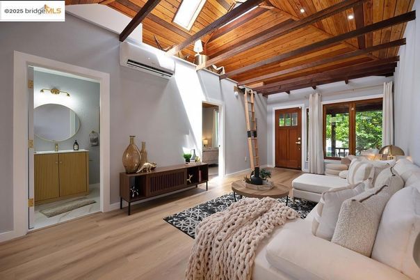 Interior, Living room, Recessed Lighting, Wooden Beams, Wooden Ceilings, Wood Texture Flooring