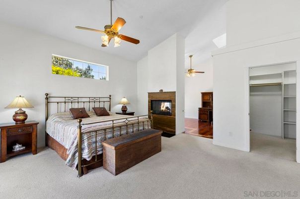 Bedroom, Fireplace, Interior