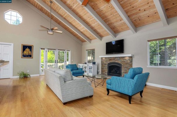 Fireplace, Interior, Living room, Wooden Beams, Wooden Ceilings, Wood Texture Flooring