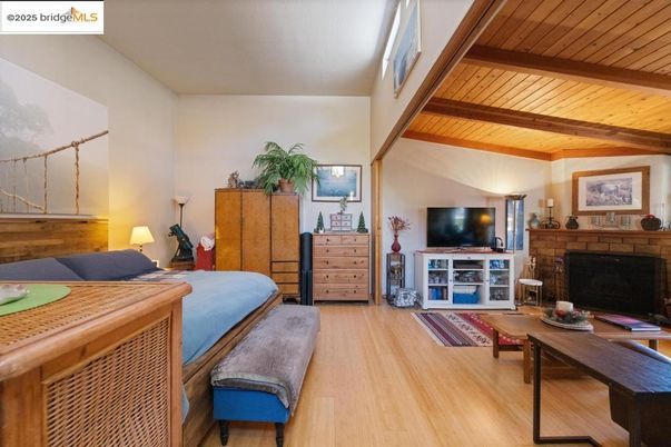 Bedroom, Interior, Wooden Beams, Wooden Ceilings, Wood Texture Flooring