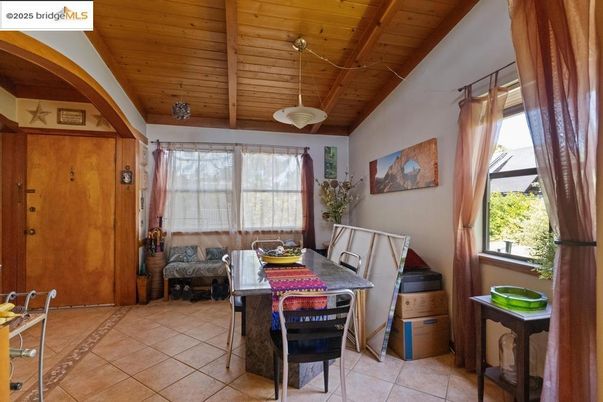 Dining room, Interior, Pendant Lights, Wooden Ceilings
