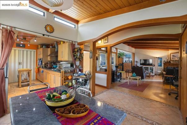 Interior, Kitchen, Piano, Wooden Beams, Wooden Ceilings, Wood Texture Flooring