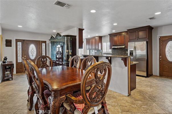 Dining room, Interior, Kitchen, Recessed Lighting