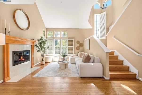 Fireplace, Interior, Living room, Wood Texture Flooring