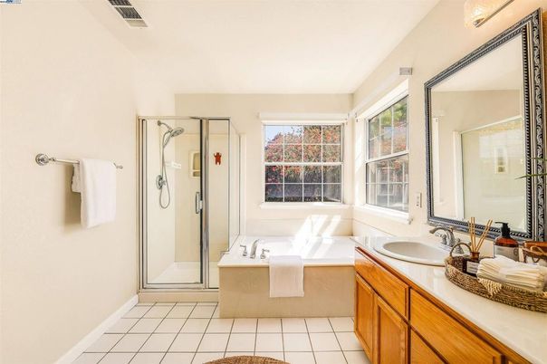 Bathroom, Dual Sink Vanities, Glass Shower, Interior